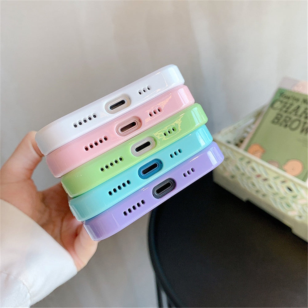 Coloured Transparent Silicone iPhone Case