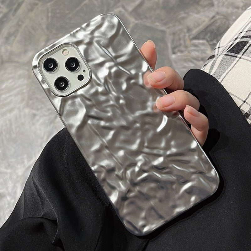 Luxury Matte Plating Foil Look iPhone Case