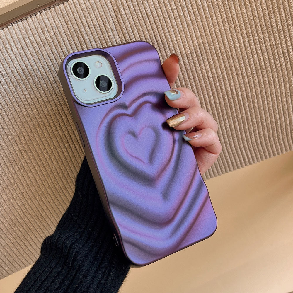 3D Love Heart Water Ripple iPhone Case
