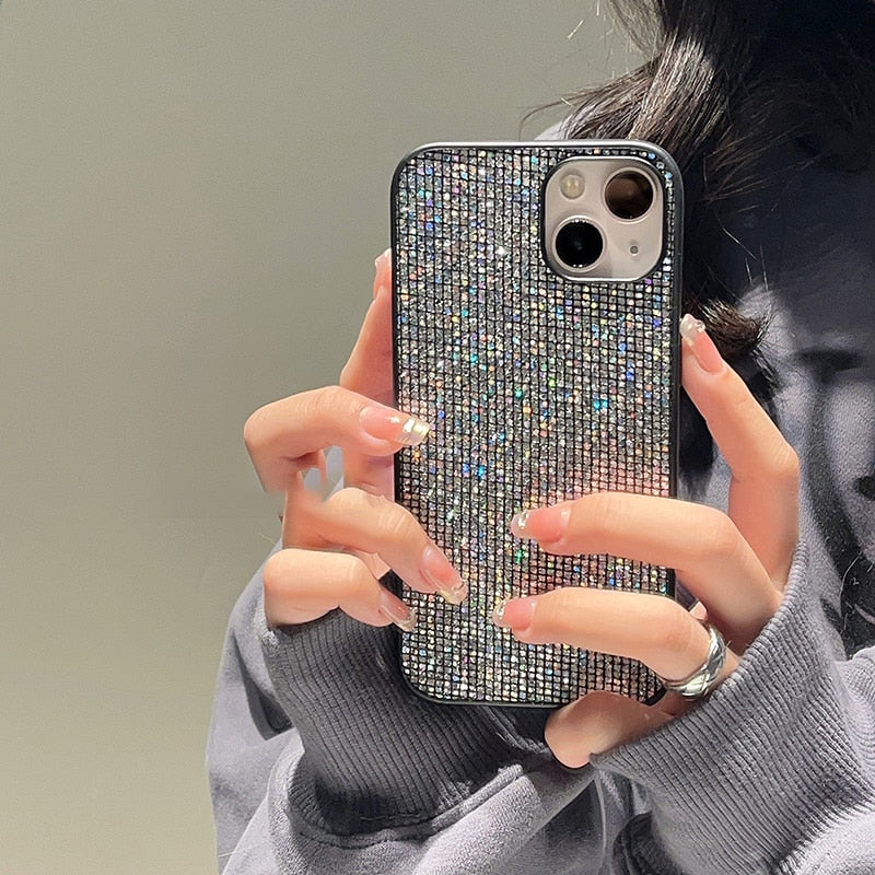 Silver Glitter Sequin iPhone Case