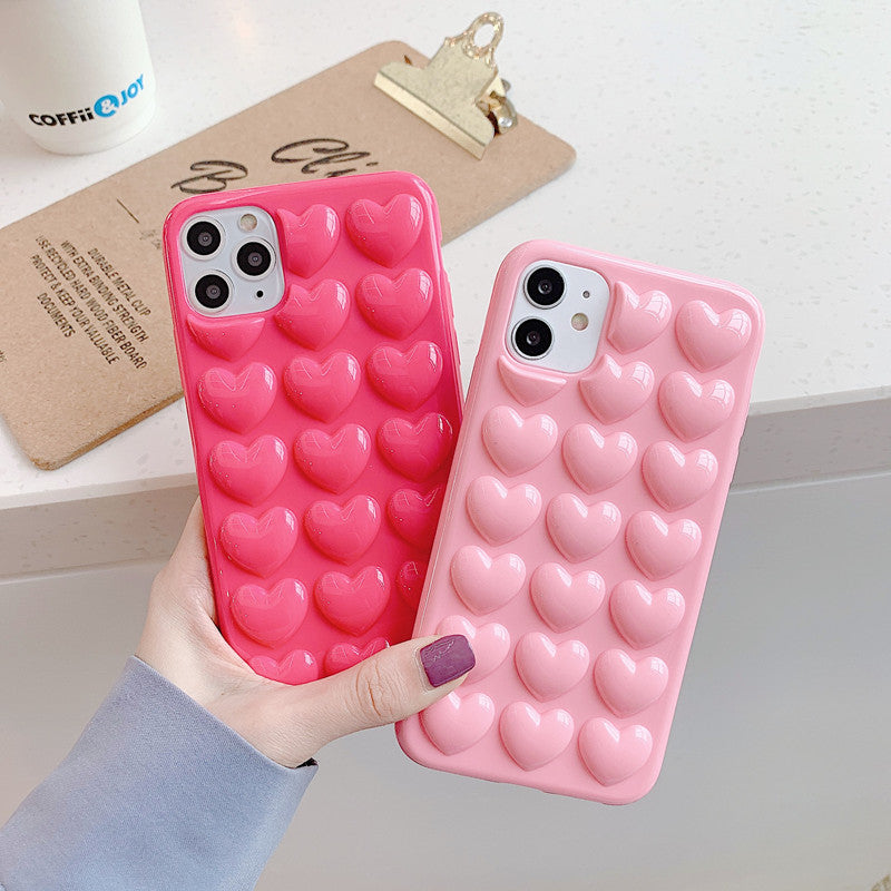Cute 3D Love Heart iPhone Case