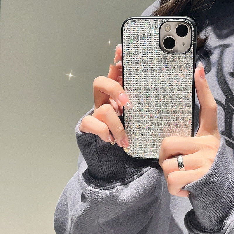 Silver Glitter Sequin iPhone Case