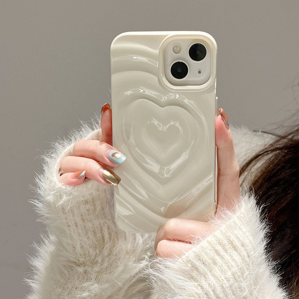 3D Love Heart Water Ripple iPhone Case