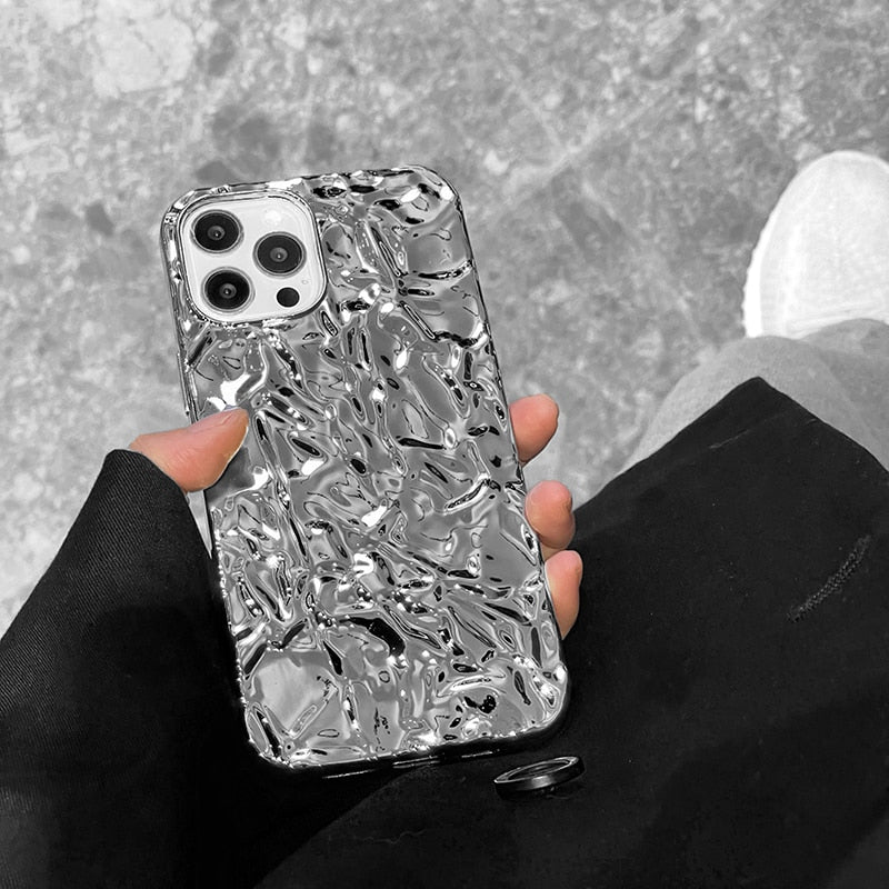 Silver Ripple iPhone Case