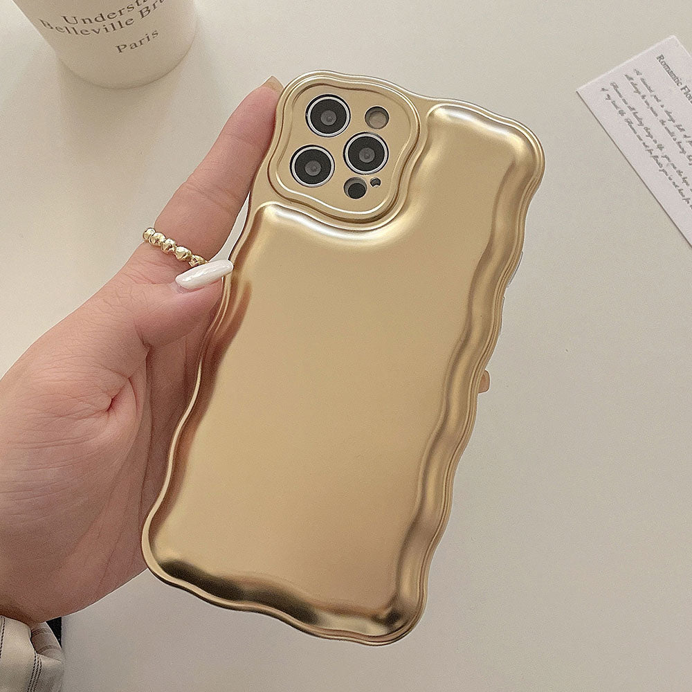 Luxe Metallic Wavy iPhone Case